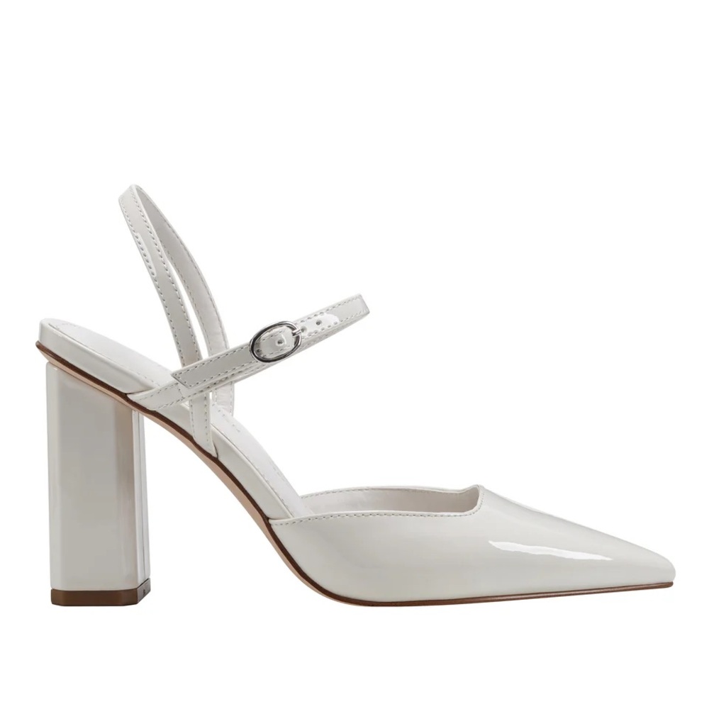 Marc Fisher White Slingback Heels